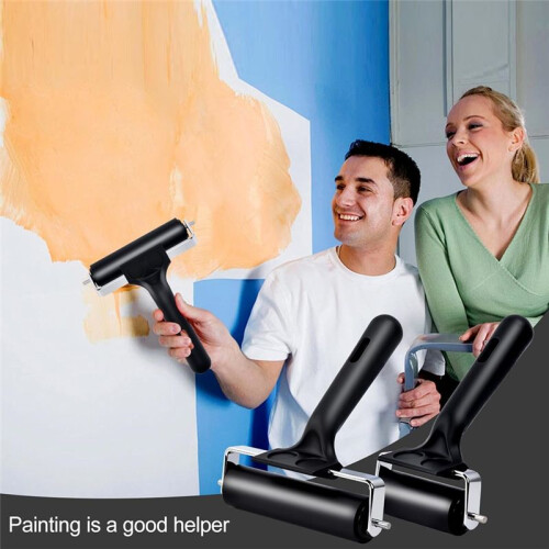 2 Rolos de Borracha Dura Brayer (4 Polegadas e 2,2 Polegadas) para Impressão, Impressão A Tinta, Aplicação de Colagem, Estampagem, Papel de Parede