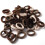 Elastische Haargummis, Pferdeschwanzhalter, Gummibänder, 100 Stück White+black+brown 1
