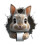3D Rabbit Wall Sticker Funny Easter Bunny Toilet Tank Decal 1