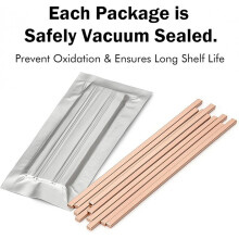 42 Baguettes de Brasure Argent 15 % - Baguettes de Soudure Phosphorescentes Plates pour CVC, Climatiseurs, Réfrigérateurs - Alliage de Brasure