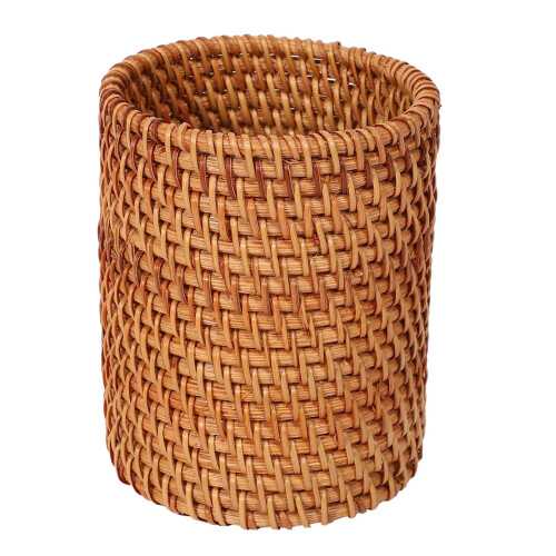 Rattan Tableware Storage Box with Chopsticks Tube and 1