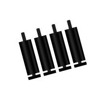 Black Adjustable Sofa Feet 12cm 4 pcs