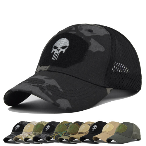 Skull Mesh Trucker Hat Tactical Military Camo 1 Size 2