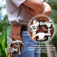 Porte-Clé à Molette à 3 Anneaux, Étui à Outils, Ceinture de Travail en Cuir pour Outils de Travail, Accessoires D'Organisation