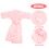 FRCOLOR Pink Polyester Robe V-Neck 112x42 in 7