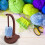 Solid Wood Yarn Stand with Magnetic Rotating Spindle 1 7