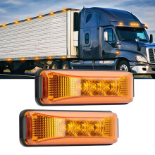 Waywe Amber 3LED Side Marker Lights 3.9 inch 2PCS
