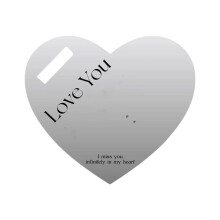Heart Shaped Flower Greeting Card White