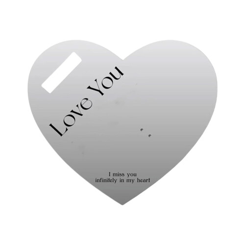 Heart Shaped Flower Greeting Card White
