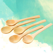 Wooden Mixing Spoon Beige 13x3x1in 10 Pcs
