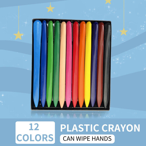 Triangular Washable Crayons Non-Toxic 12 Count