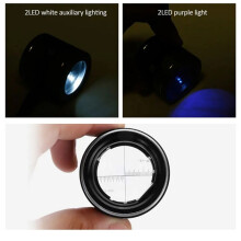 10-Fache HD-Lupe Aus Vollmetall, Waage, Messzylinder, Wiederaufladbare Briefmarken, Schmucklupe mit 6 LED-Leuchten