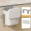 Effortless Cleanup Space White Wall-Mounted Trash Bin for Kitchen - Durable Plastic, Multi-Functional Garbage Storage 7