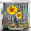 Ρουστίκ Ξύλινη Κουρτίνα Μπάνιου Κίτρινη Floral 72x78 Ίντσες 4