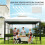 3 x 3 m Replacement Gazebo Canopy - Cream White 8