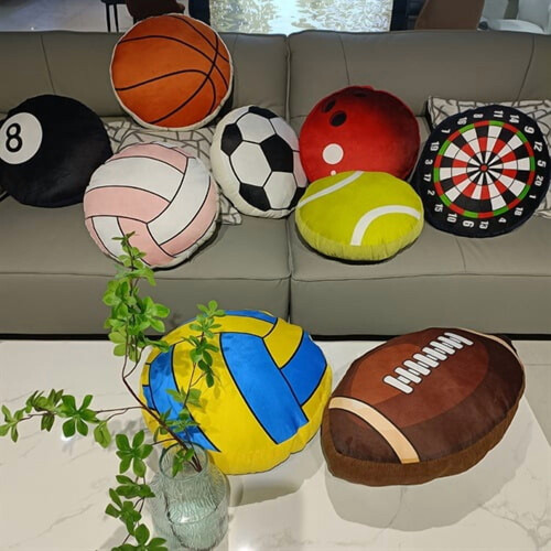 Plush Soccer Ball Pillow Soft Stuffed Cushion 1 Pc 1
