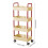 Movable Bookcase with Wheels Floor Standing Storage Shelf 1 3