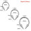 Stainless Steel Septum Ring Spike Cone 3 Pcs 2