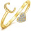 925 Sterling Silver Heart Initial Ring Rose Gold Plated 5