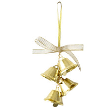 MOQIN Christmas Gold Jingle Bells Ornaments Small Plastic