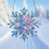 Acrylic Snowflake Ornament Blue Purple 1 pc 4