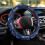Fluffy Blue Dragonfly Steering Wheel Cover Flannel 1-Pack 3