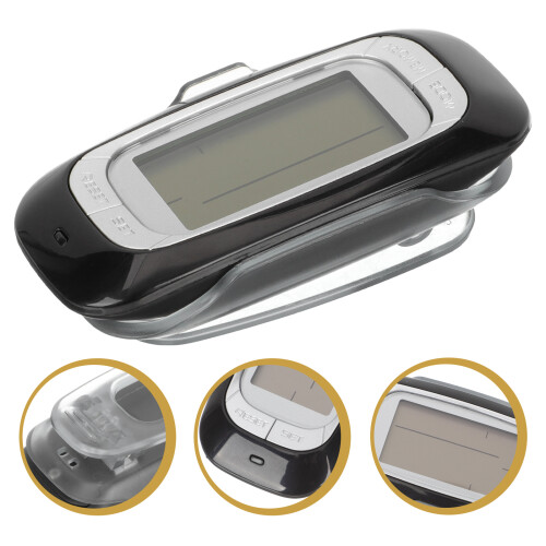 Steps Counter Pedometer Black ABS 1 Piece 2