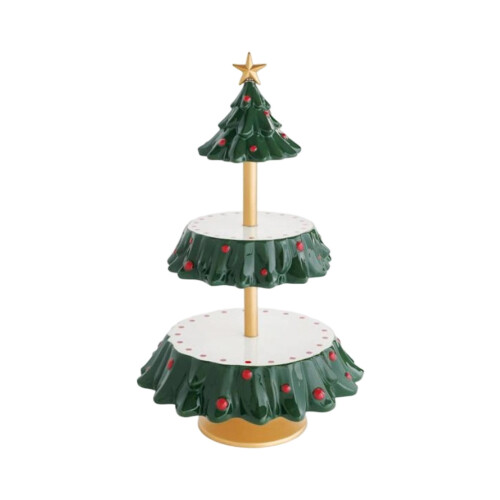 Christmas Cupcake Stand Tree-Shaped Resin Bowl 1 Piece