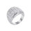Women's Stainless Steel Wedding Band Ring with 1