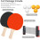 Ping Pong Paddle Set Portable with Retractable Net and 6