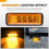 Waywe Amber 3LED Side Marker Lights 3.9 inch 2PCS 3