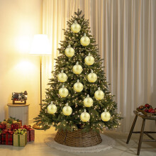 Gold Shatterproof Christmas Balls 2.36 Inch 6 Pack