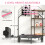45" Foldable Mini Fitness Trampoline, with Adjustable Foam Handle, Pink 6