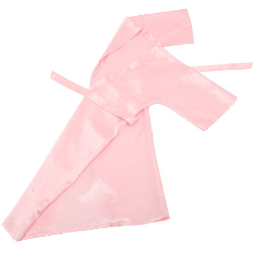 FRCOLOR Pink Polyester Robe V-Neck 112x42 in 2
