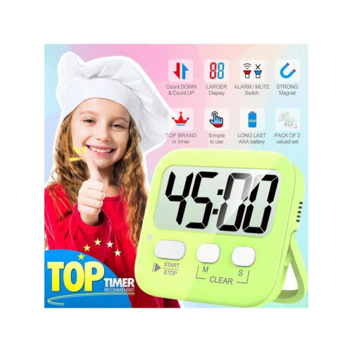 Digital Countdown Timer for Kids with Magnet 2 Pack 1