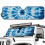 Blue Tie-Dye Windshield Sun Shade for Jeep Wrangler and 2