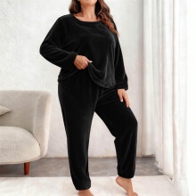 Women's Flannel Pajama Set Long Sleeve Plus Size