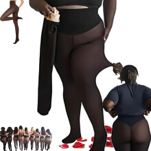 Magic Fleece-Lined Leggings Plus-Size Warm Bare-Leg Tights