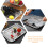 Stainless Steel Grill Plate with Net Rack Small Roasting Pan 6