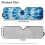 Blue Tie-Dye Windshield Sun Shade for Jeep Wrangler and 5