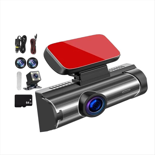 Dash Camera Front and Rear 64GB 1080P HD with Wi-Fi