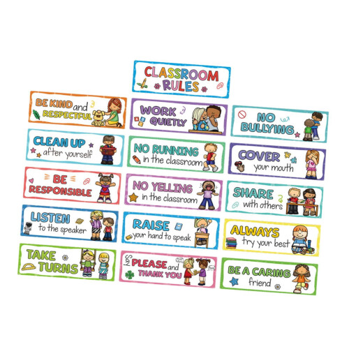 Classroom Rules Educational Posters 16 Pieces 1