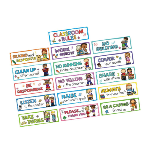 Classroom Rules Educational Posters 16 Pieces 2