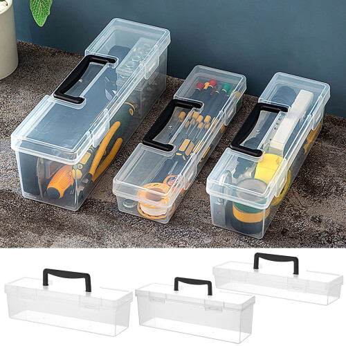 Plastic Storage Box Transparent Portable 1 Pack