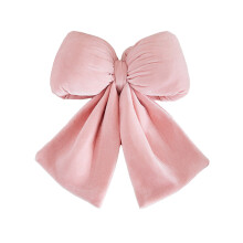 Pink Velvet Bow Christmas Tree Topper 5x5.5 inch