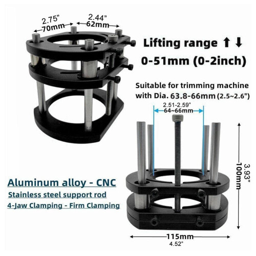 Motor Router Lift 65mm Diameter Woodworking Inverted Base 1