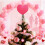 Pink Heart-Shaped Tree Topper 8.07 Inch Glitter Spiral Base 6