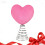 Pink Heart-Shaped Tree Topper 8.07 Inch Glitter Spiral Base 7