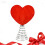 Pink Heart-Shaped Tree Topper 8.07 Inch Glitter Spiral Base 8