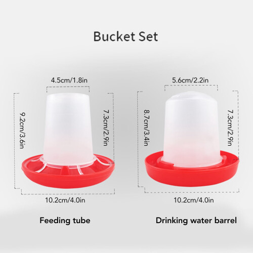 Chick Feeder and Waterer Kit Sleeve Design 3.6x4.0 in 1